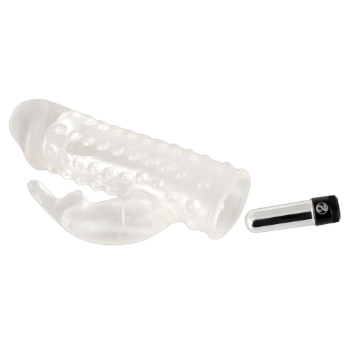 Orion T&B Vibrating Xtension With Clit-Rabbit - удлиняющая насадка с клиторальным стимулятором, +4 см